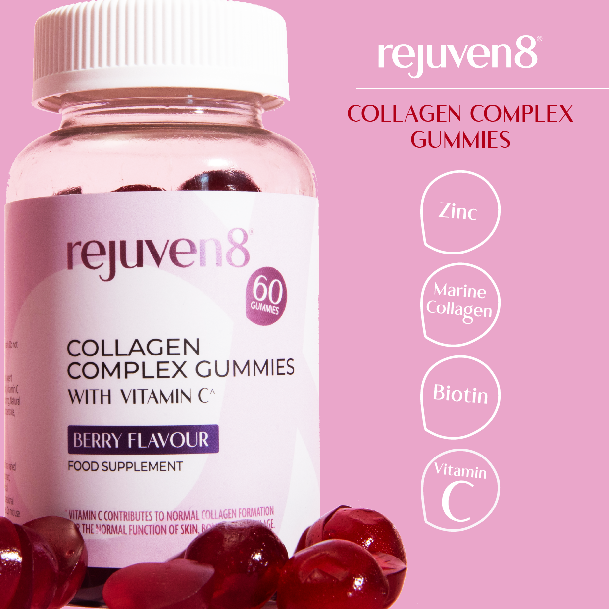 Rejuven8 Collagen Complex Gummies - 60 Gummies