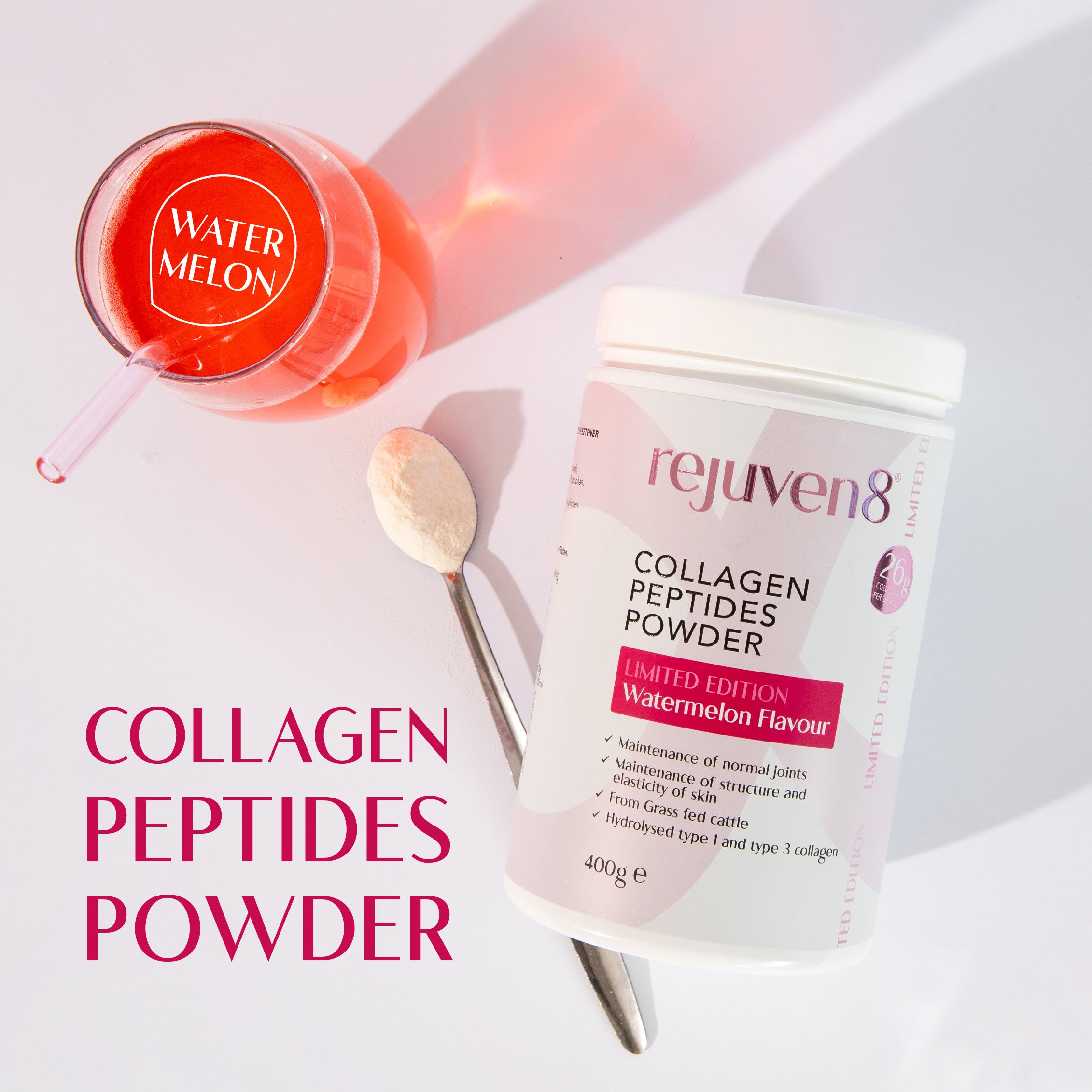 Watermelon Flavour Collagen Peptides Powder (14 Day Supply) 400g - Limited Edition