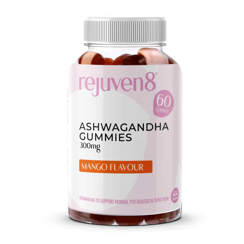 Rejuven8 Ashwagandha Mango Flavour Gummies 300mg - 60 Gummies